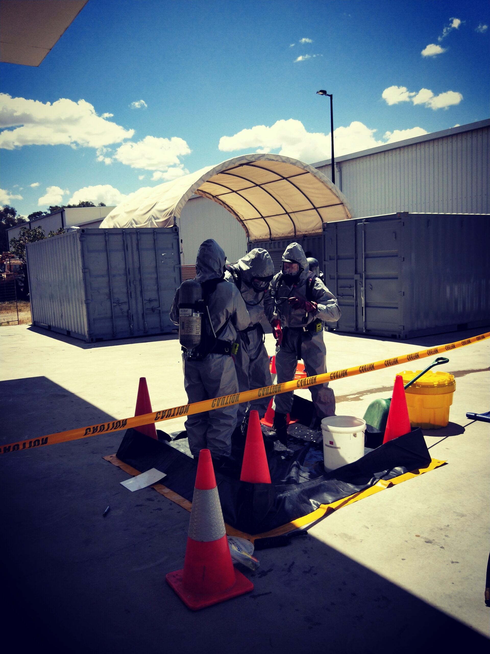 a hazardous (hazmat) materials emergency response training